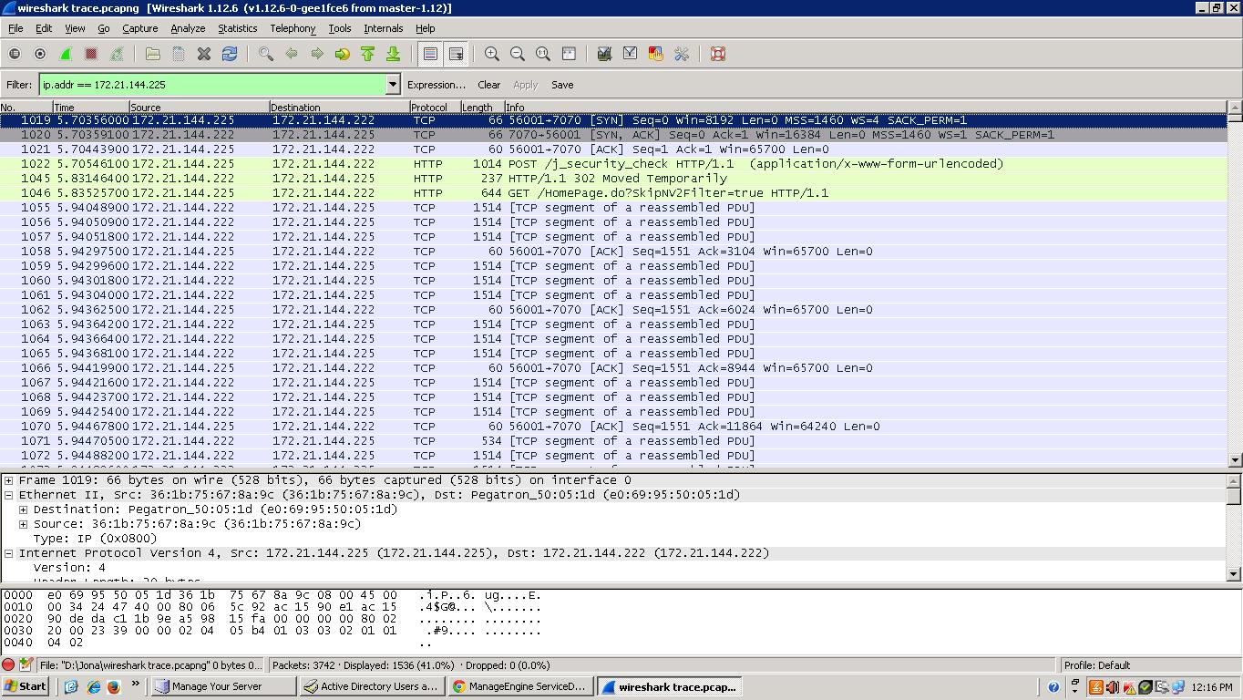 How to use Wireshark to capture and inspect network trace