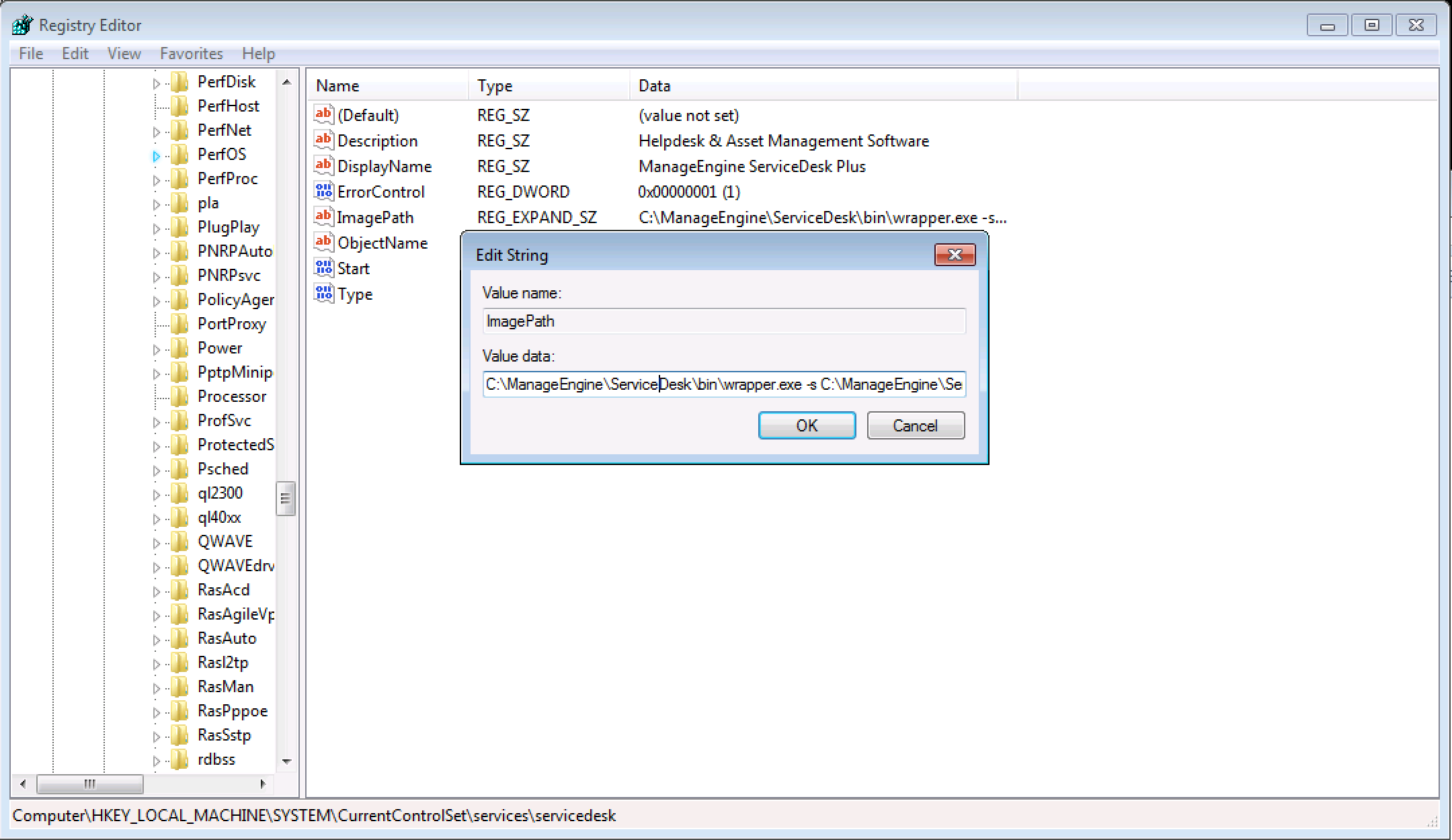 How To Change The Executable Path Of Windows Services For Servicedesk