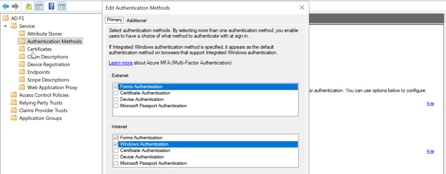 SAML Auto Login with ADFS (in Intranet)