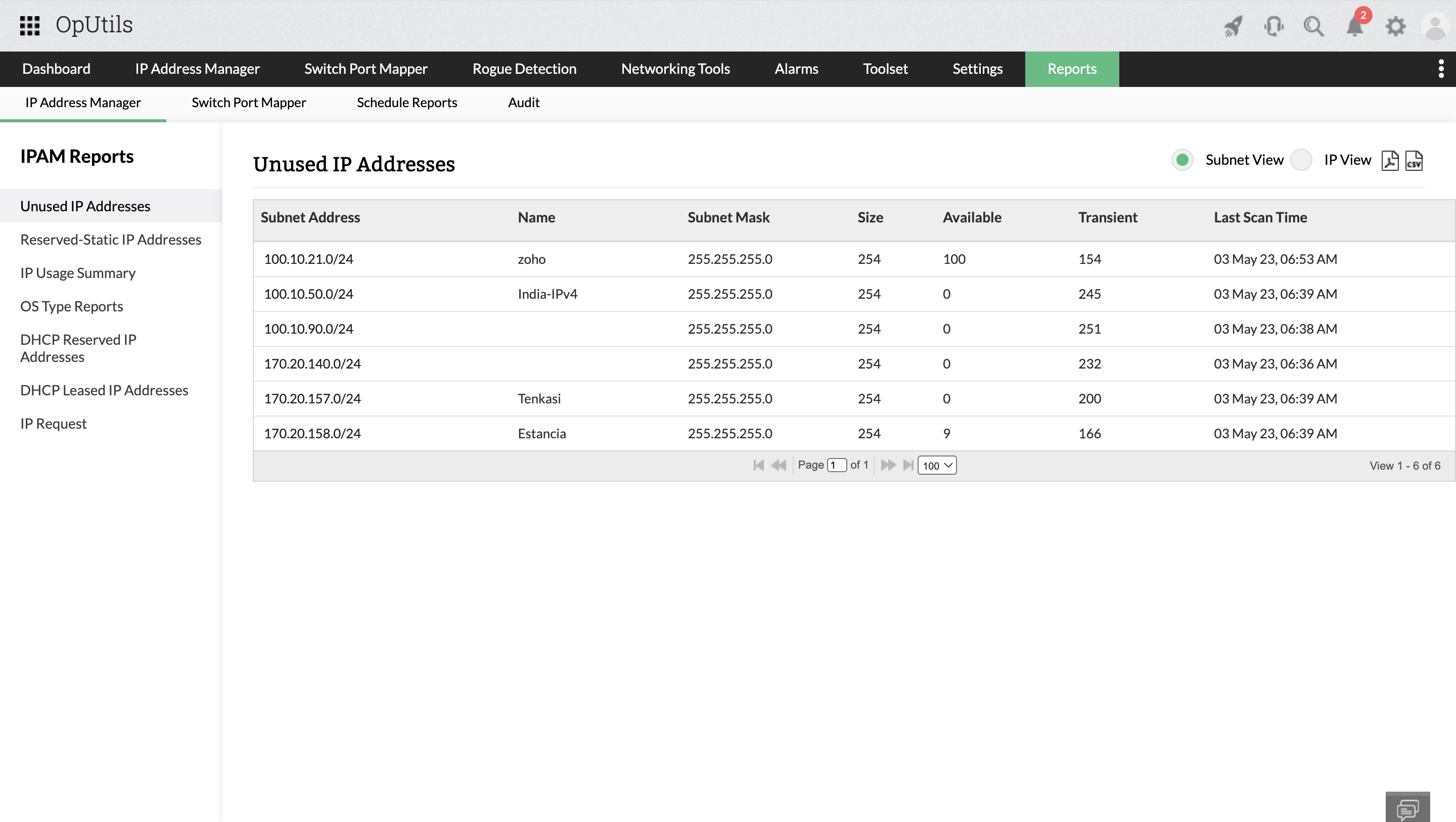 IPAM Software | ManageEngine OpUtils